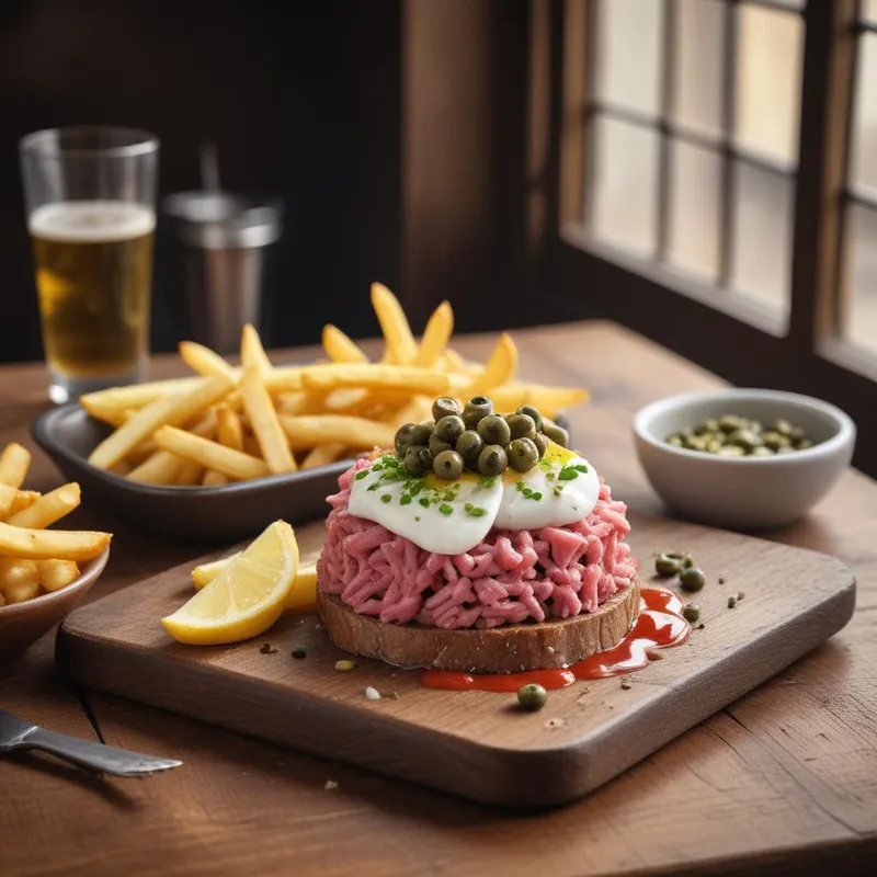 Filet américain frites