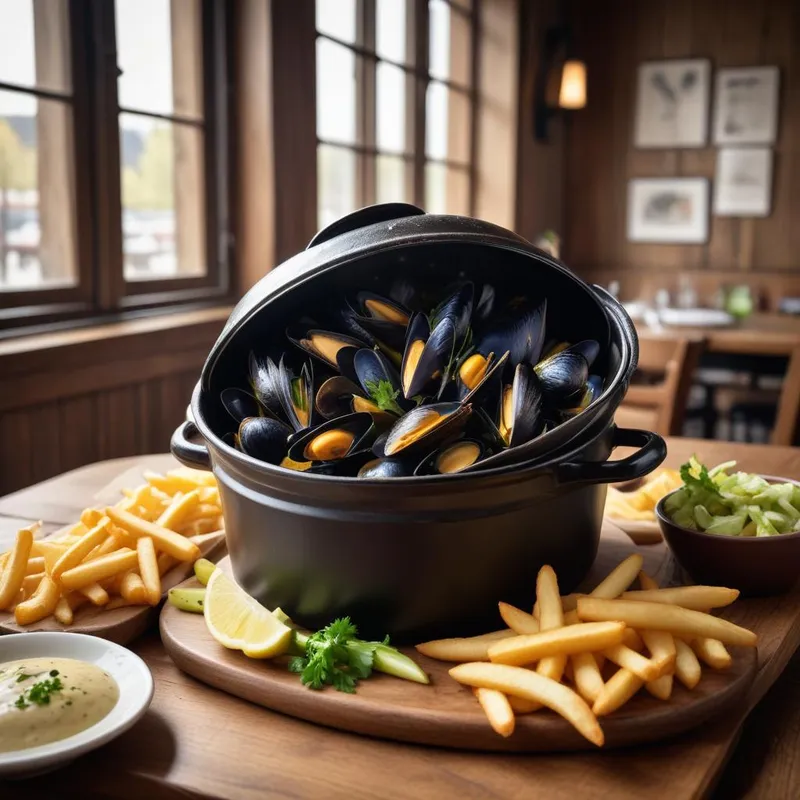 Moules frites marinière